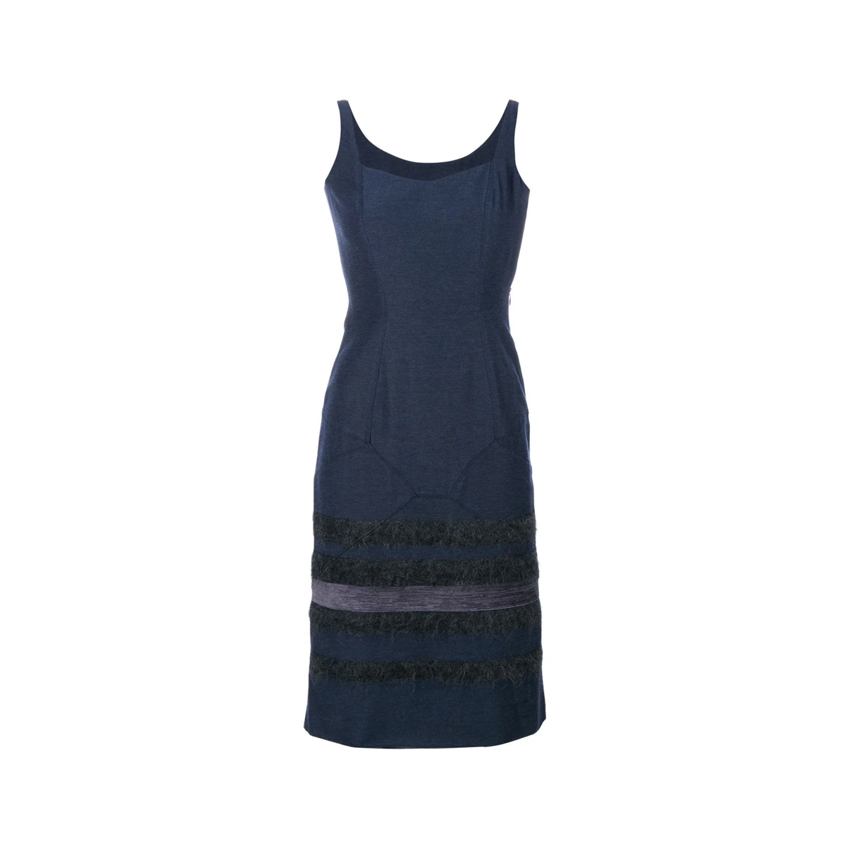 Panelled midi dress - Blue