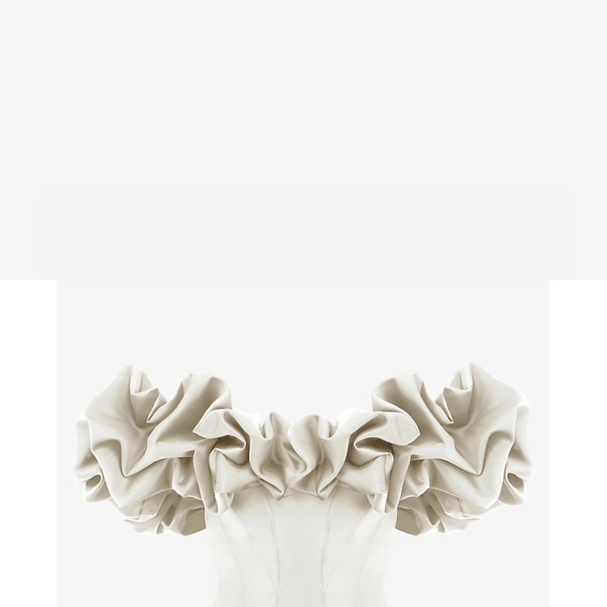 Womens Ivory Selena Ruffle-trim Strapless Satin Mini Dress