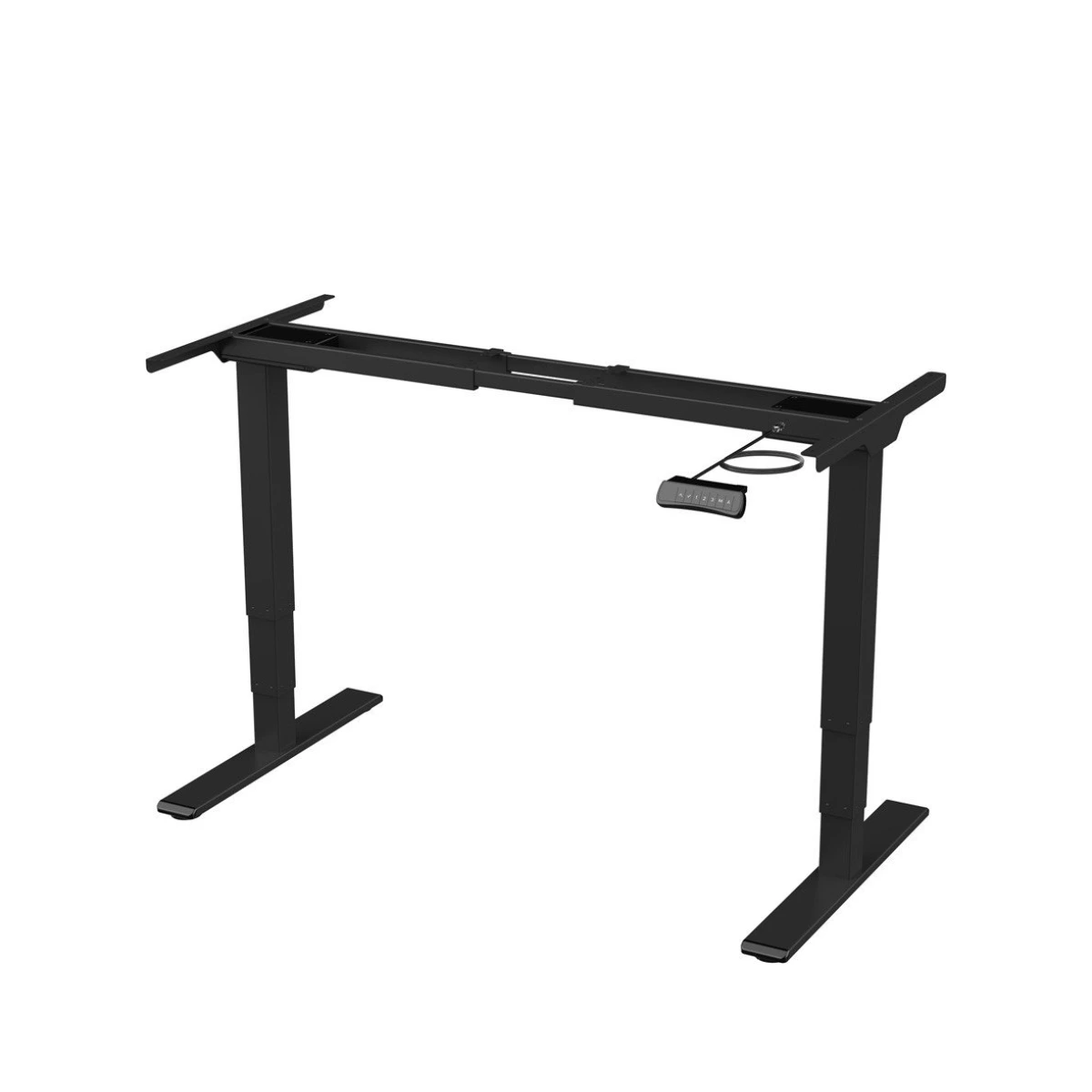 Dual Motor Height Adjustable 3-Stage Electric Sit-Stand Desk Frame, v2, Black