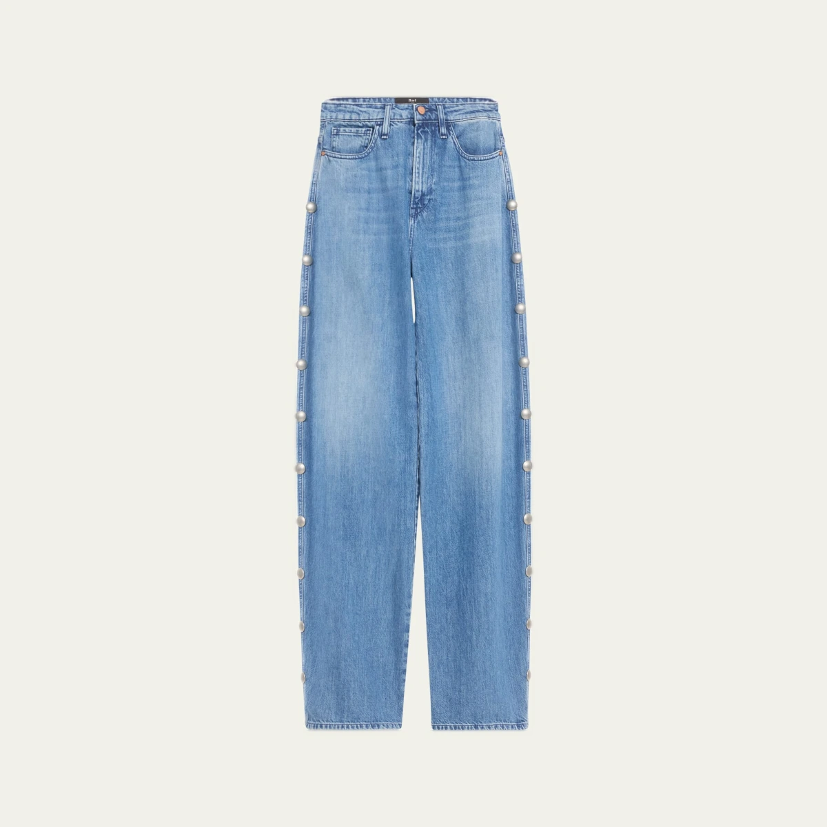 Nicole Studded Barrel-Leg Jeans
