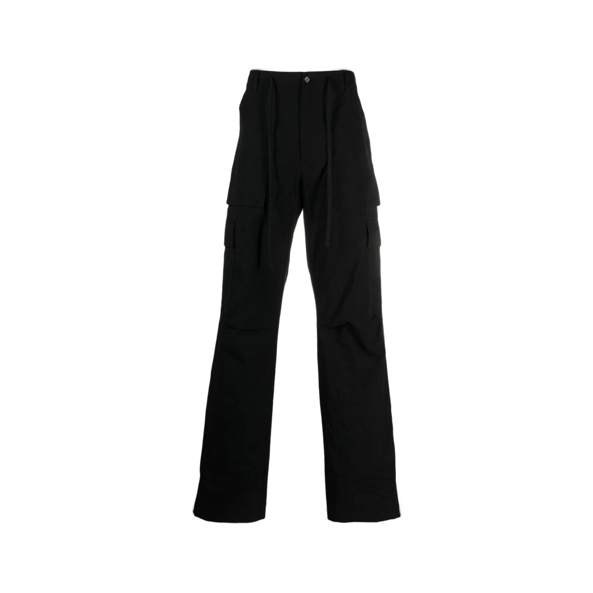 Straight-leg cargo trousers - Black