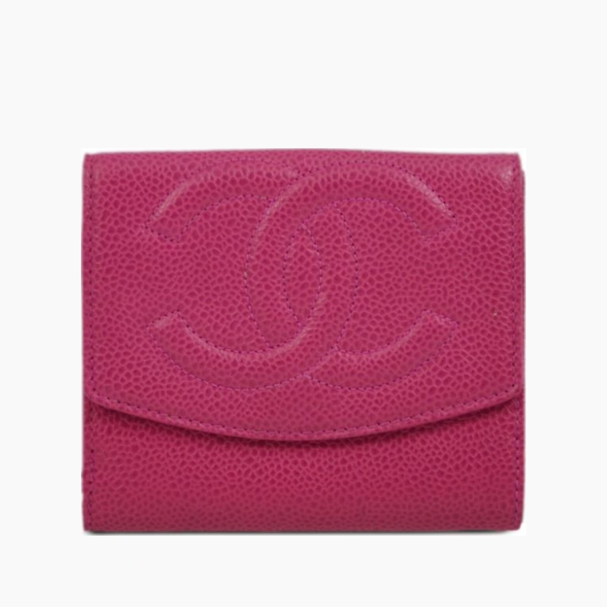 1995 CC caviar leather wallet - Pink