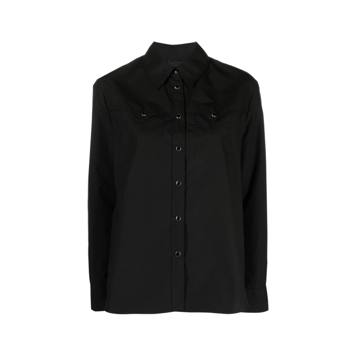Western-stitched cotton shirt - Black