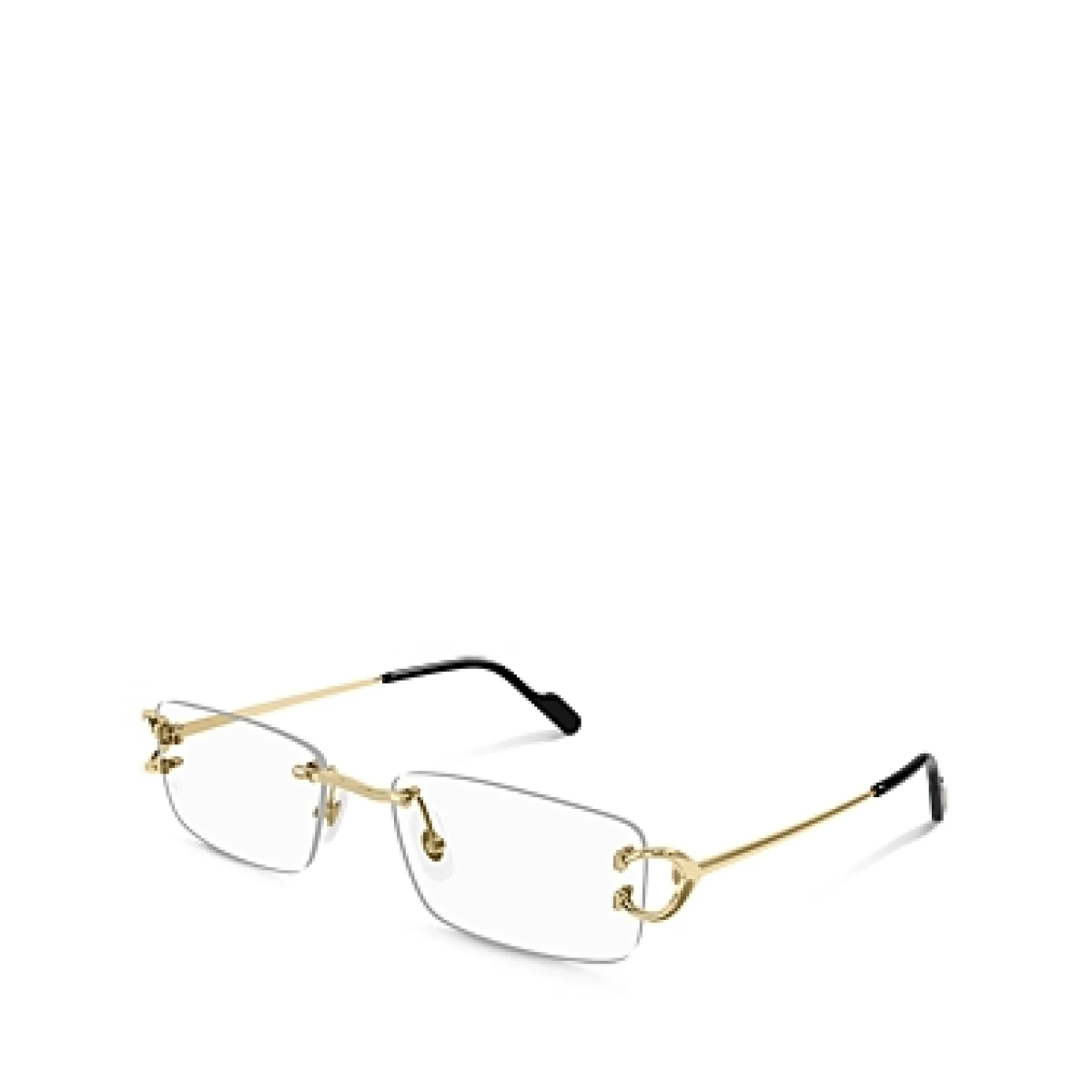 Signature C 24K Gold Plated Rimless Square Optical Glasses, 56mm