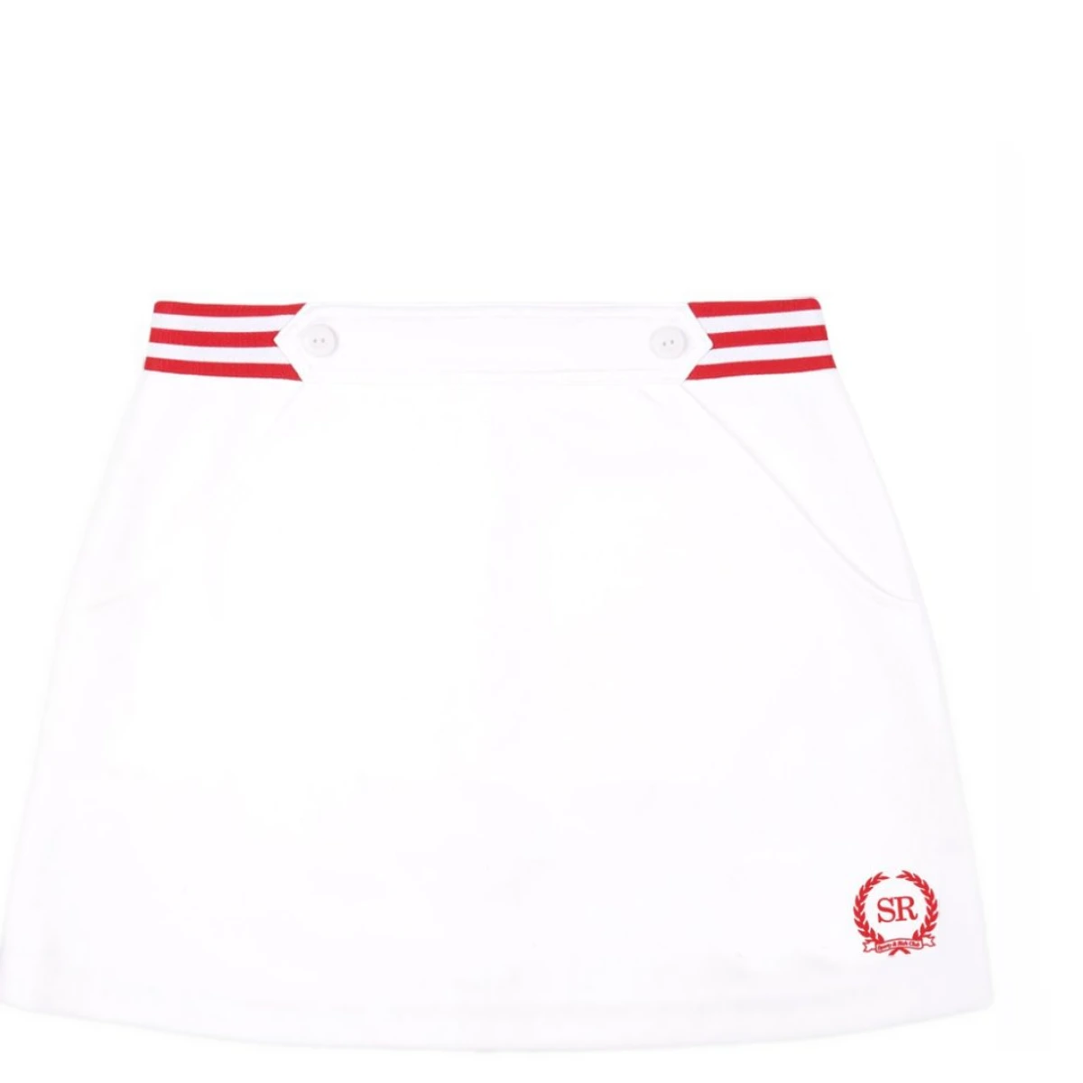 Kelly logo-embroidered skirt - White