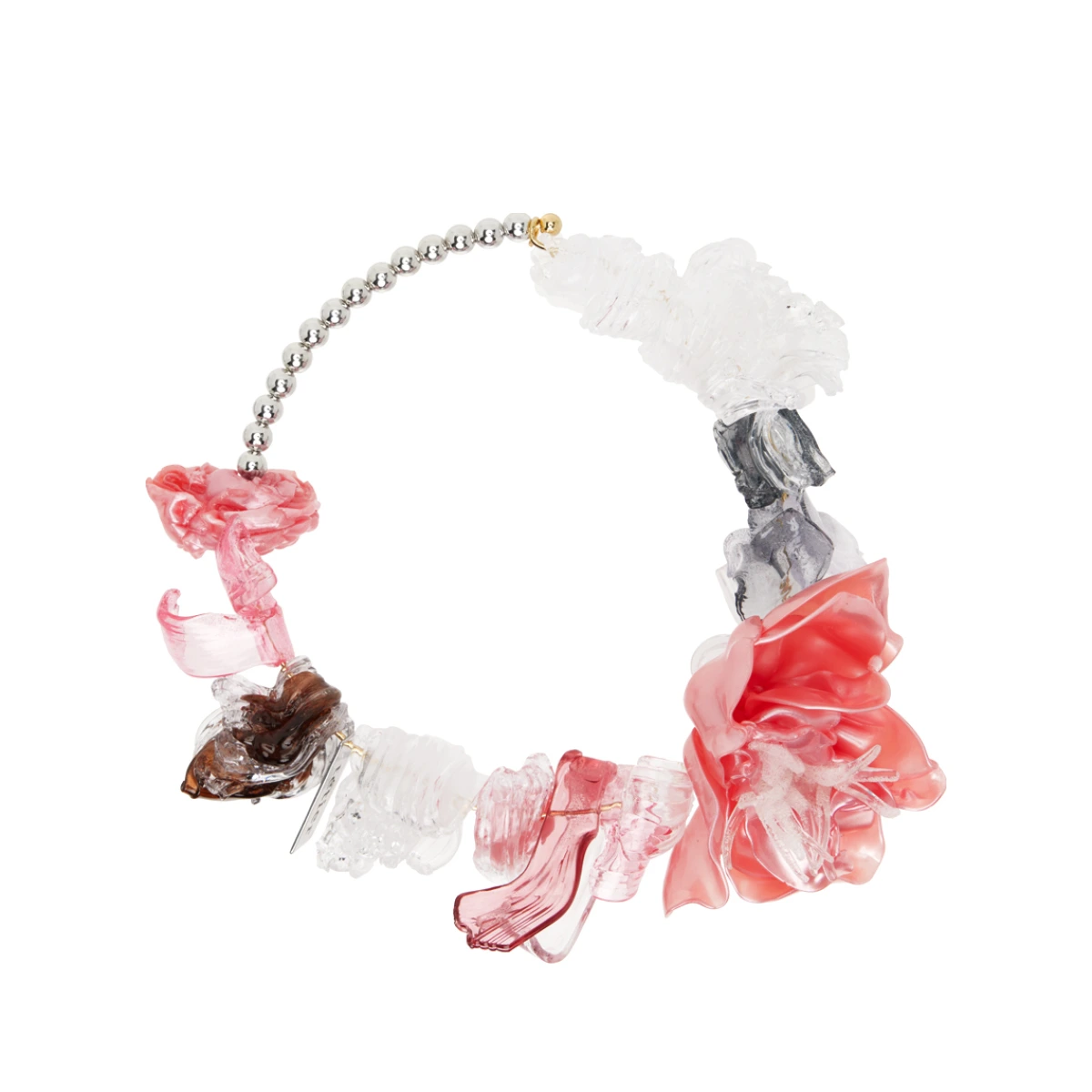 Tétier SSENSE Exclusive Silver & Pink Rigid Choker