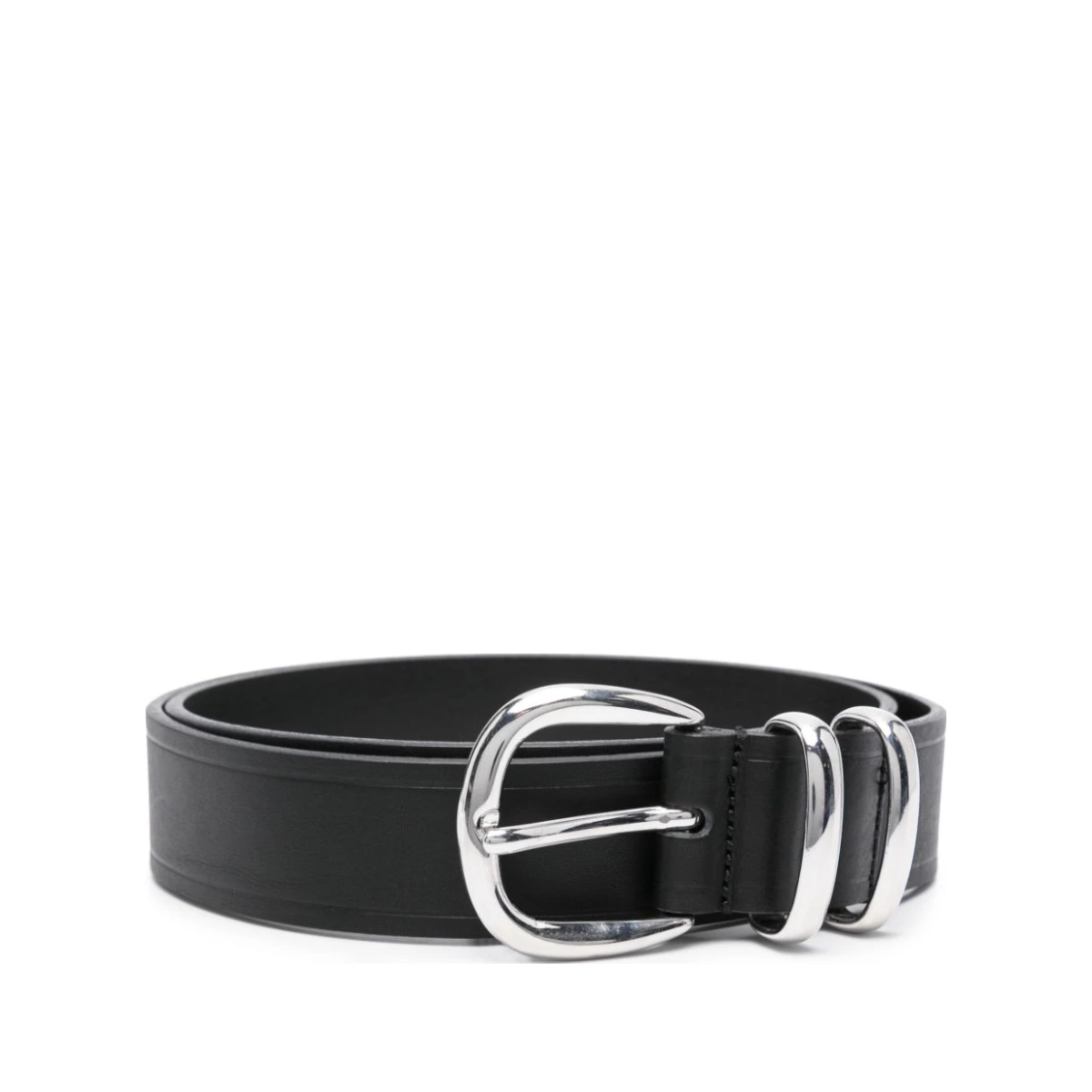 Tip End leather belt - Black