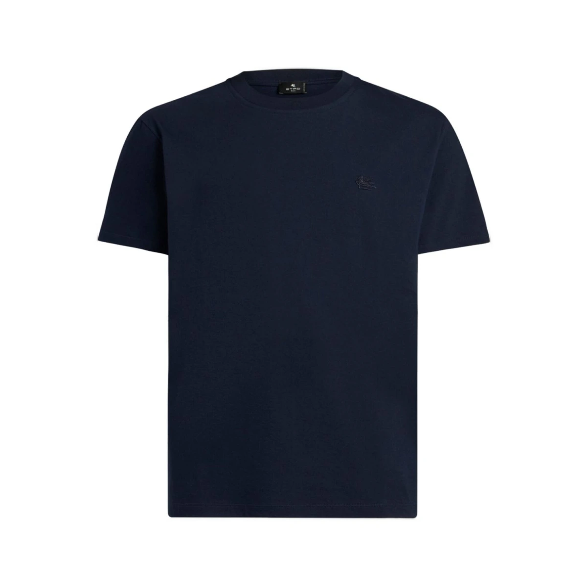 Logo-embroidered cotton T-shirt - Blue