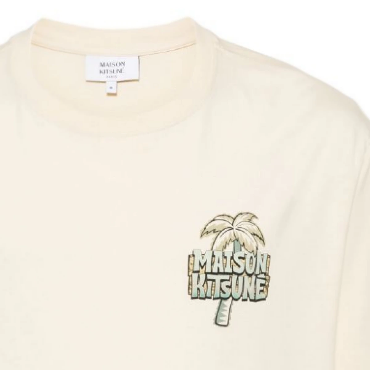 Graphic-print cotton T-shirt - Neutrals