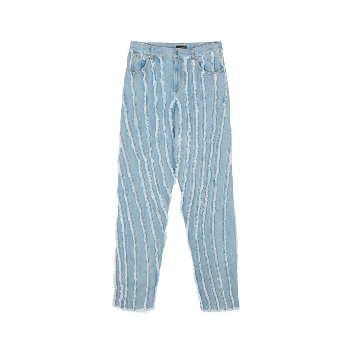 Frayed panelled jeans - Blue