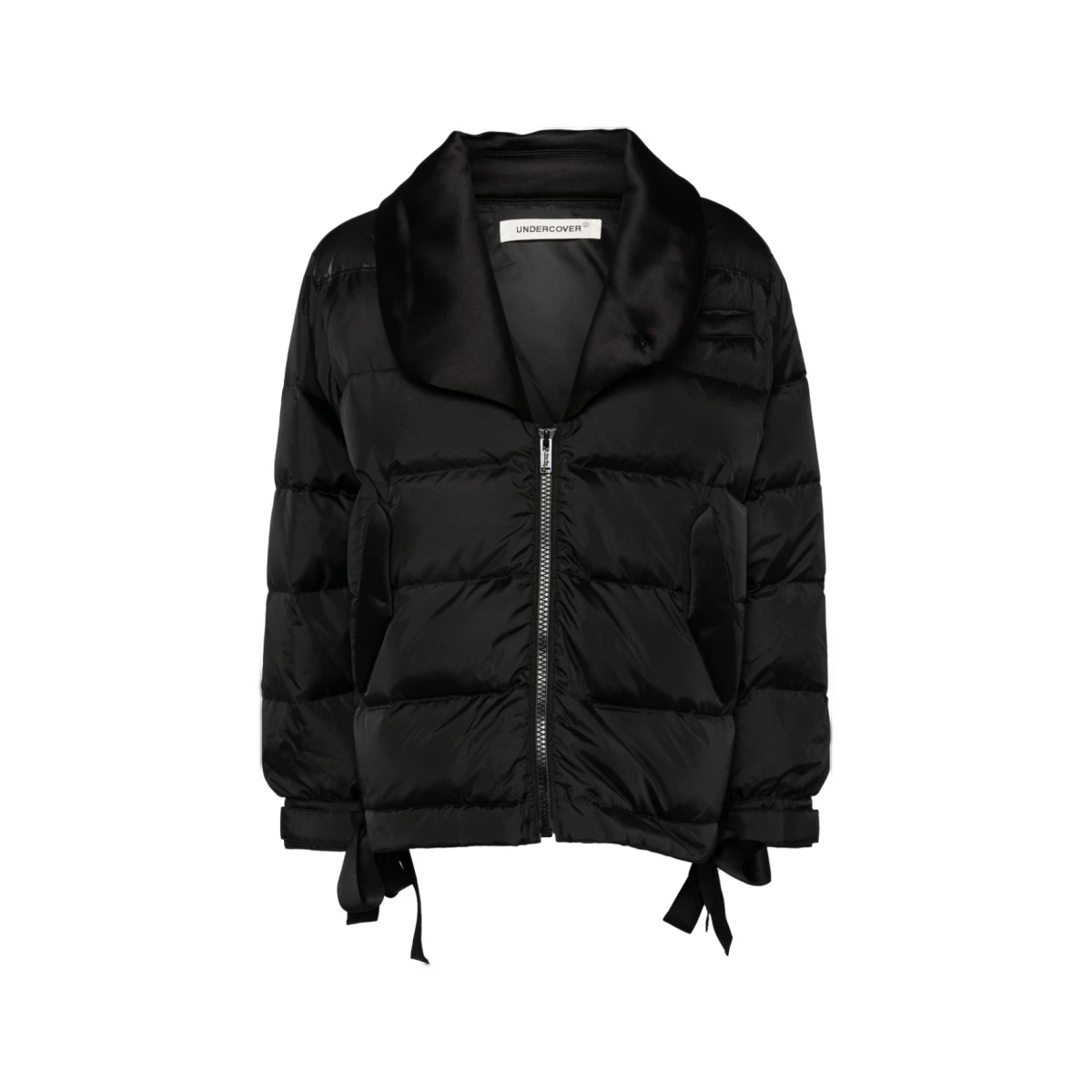 Panelled puffer jacket - Black