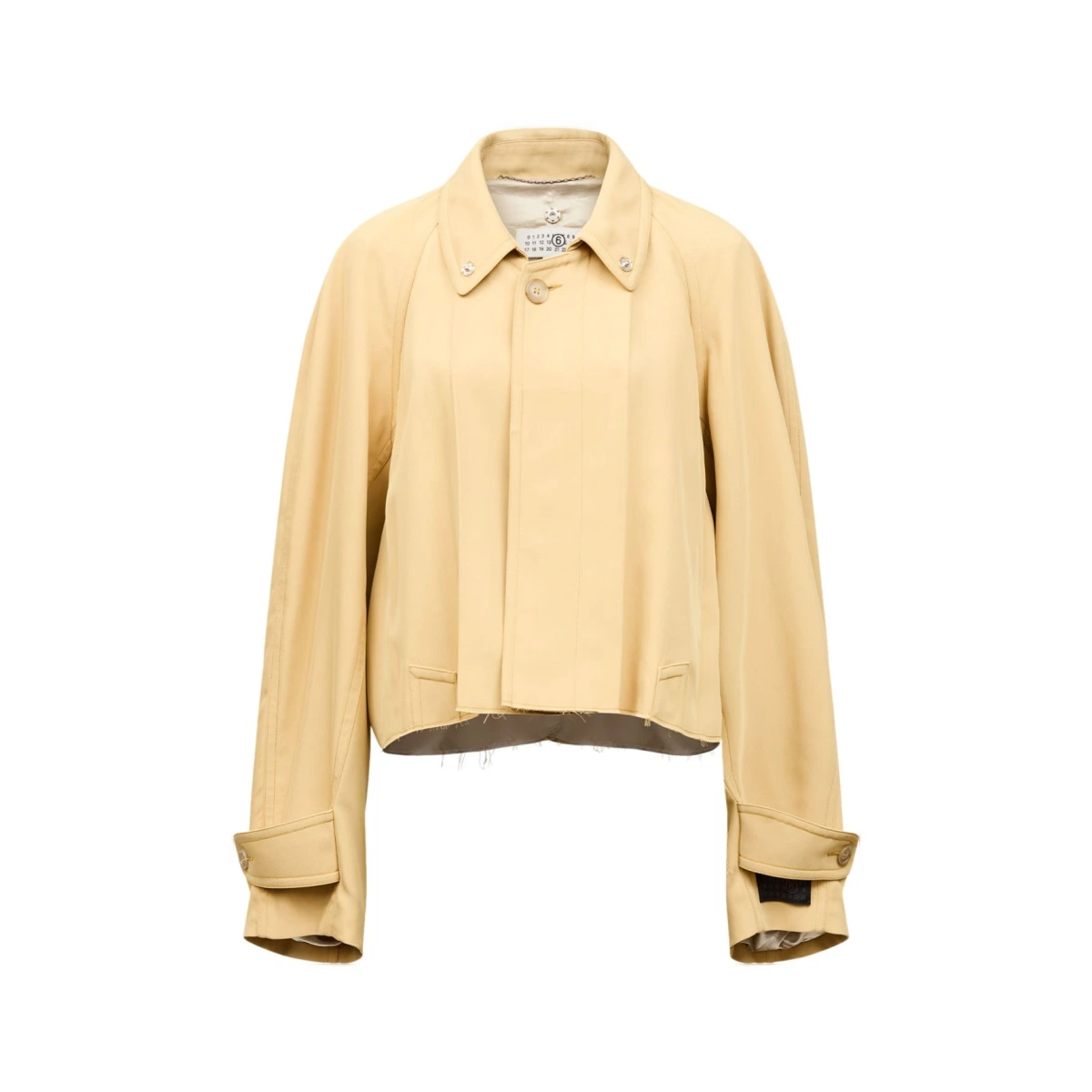 Logo-patch oversized jacket - Yellow