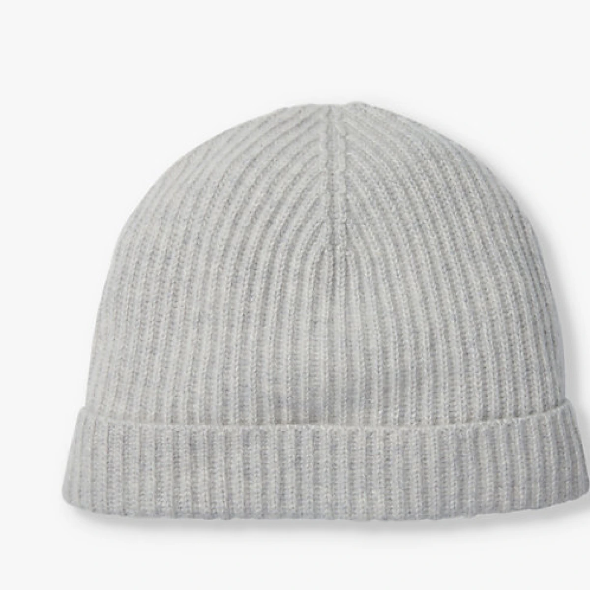 Womens Palegrmrl Ribbed Knitted Cashmere Beanie Hat 