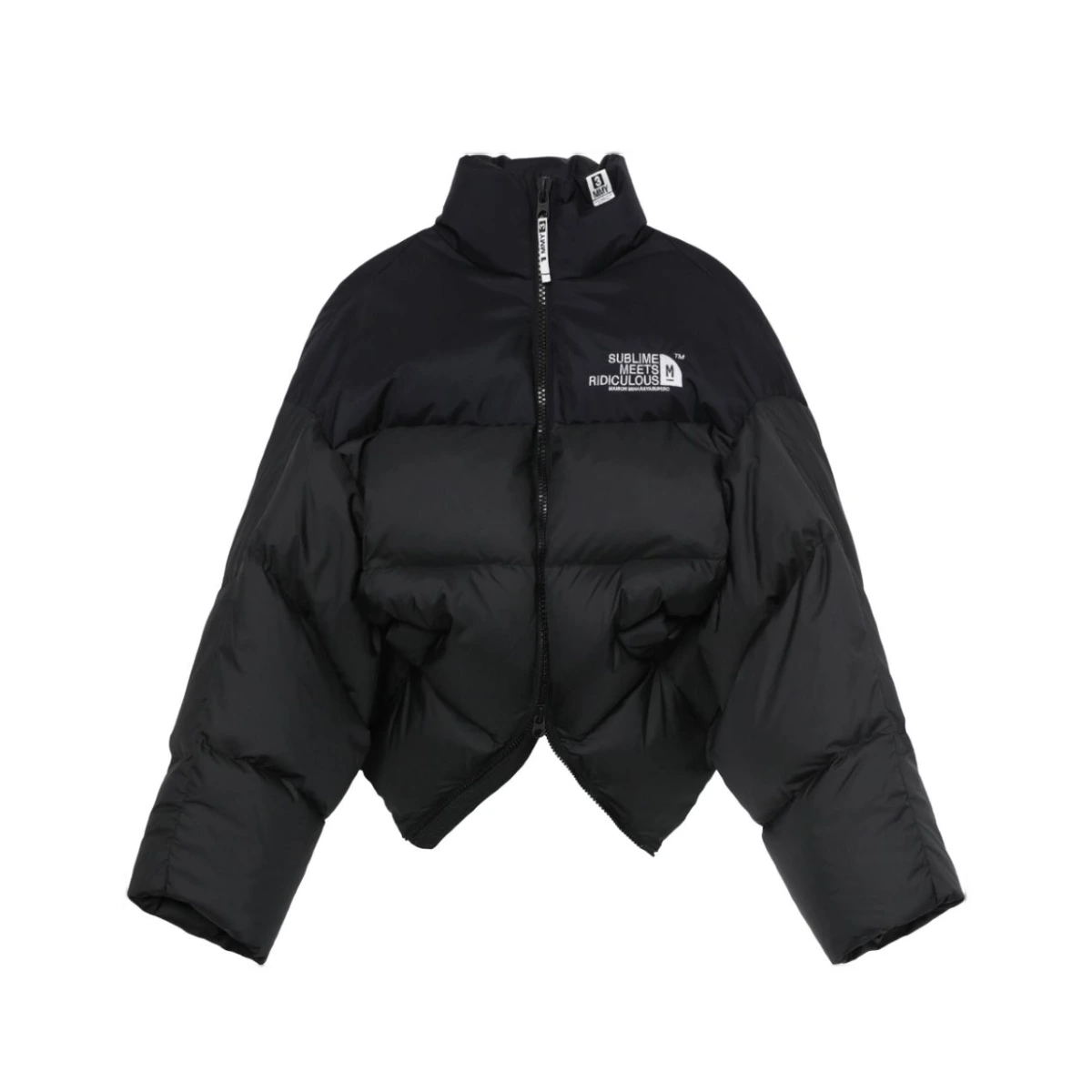 Cropped puffer jacket - Black