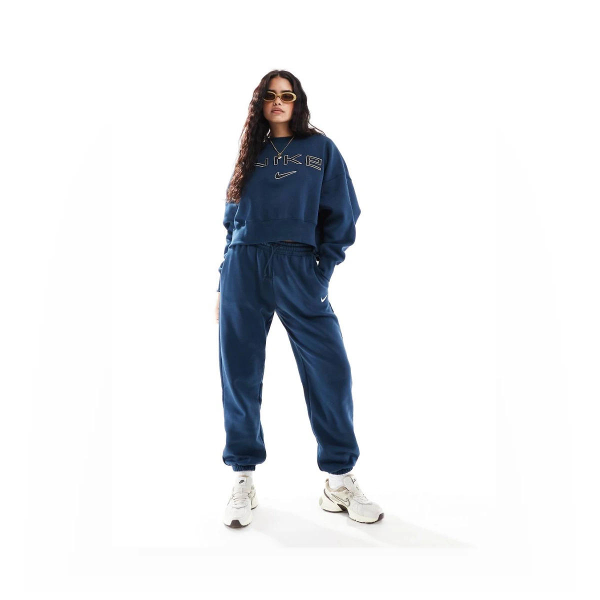 Mini Swoosh sweatpants in navy