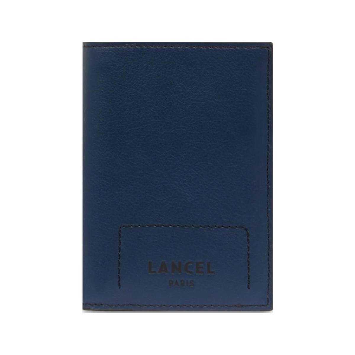 Logo-embossed tri-fold wallet - Blue
