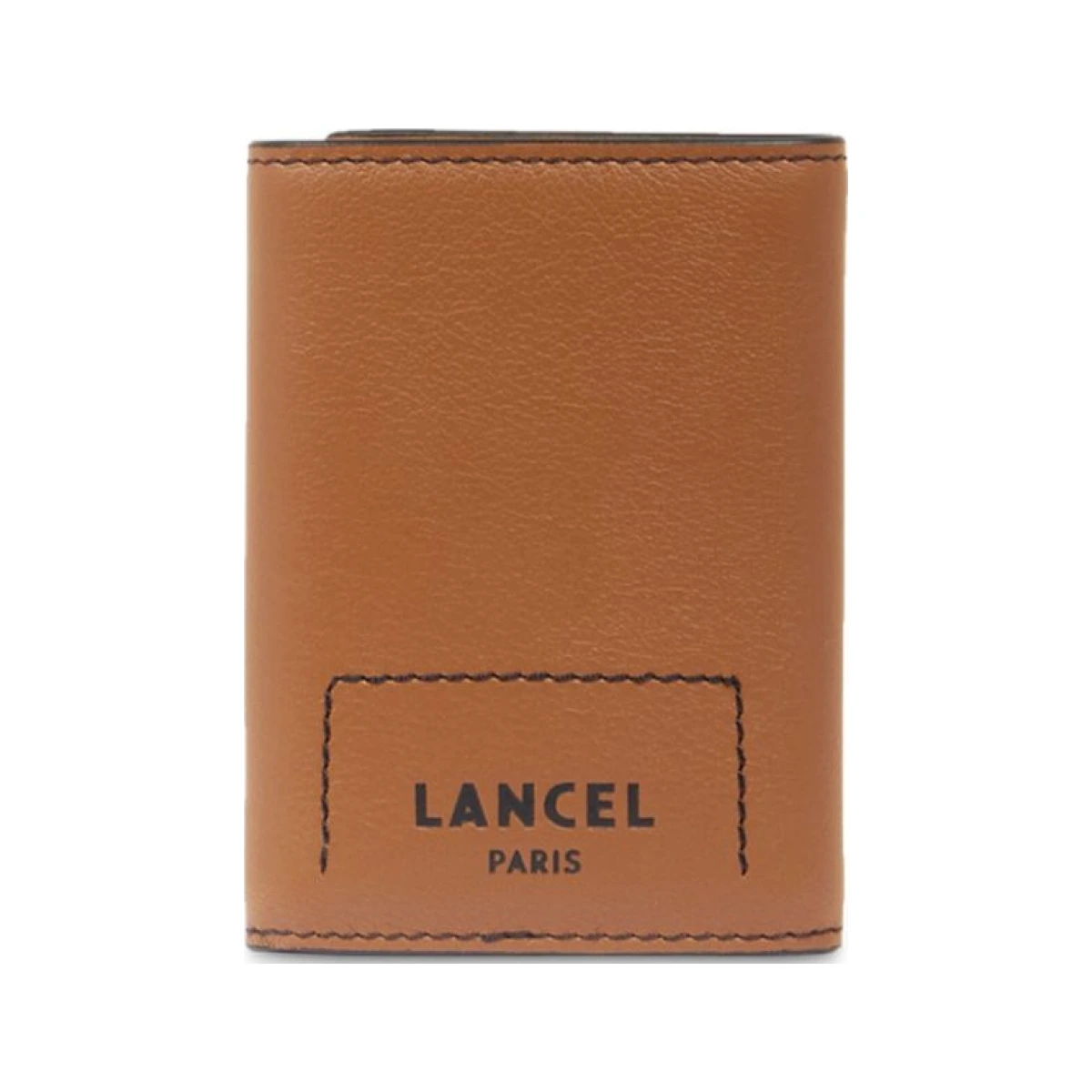 Tri-fold leather wallet - Brown