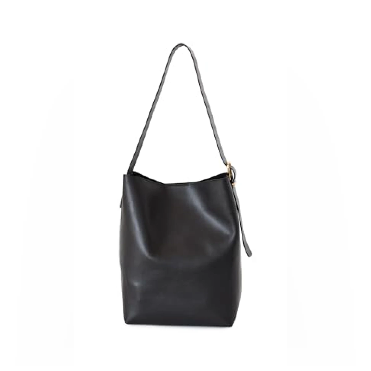 Madewell Women's The Essential Bucket Tote in Leather, True Black, One Size