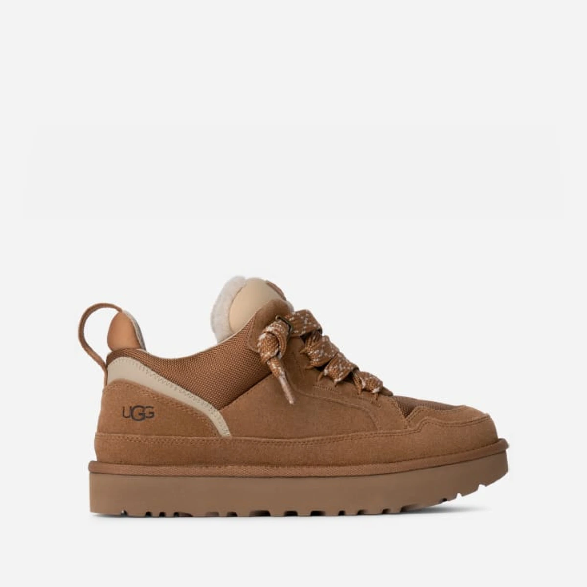 ® Men's Lowmel Suede/Textile/Recycled Materials Sneakers in Chestnut