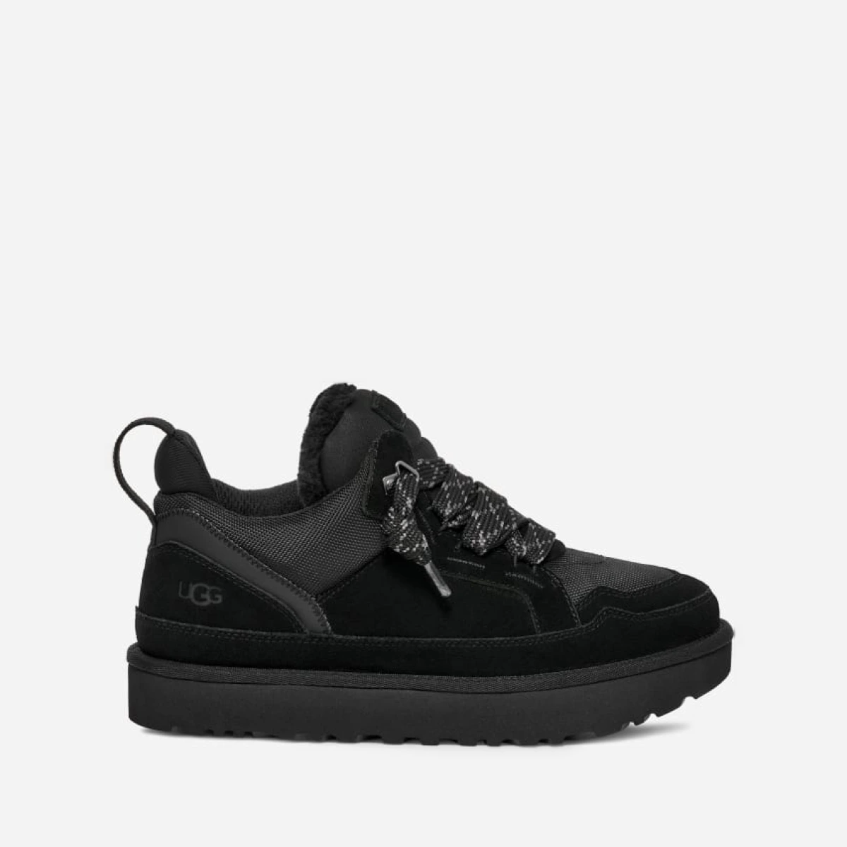 ® Men's Lowmel Suede/Textile/Recycled Materials Sneakers in Black
