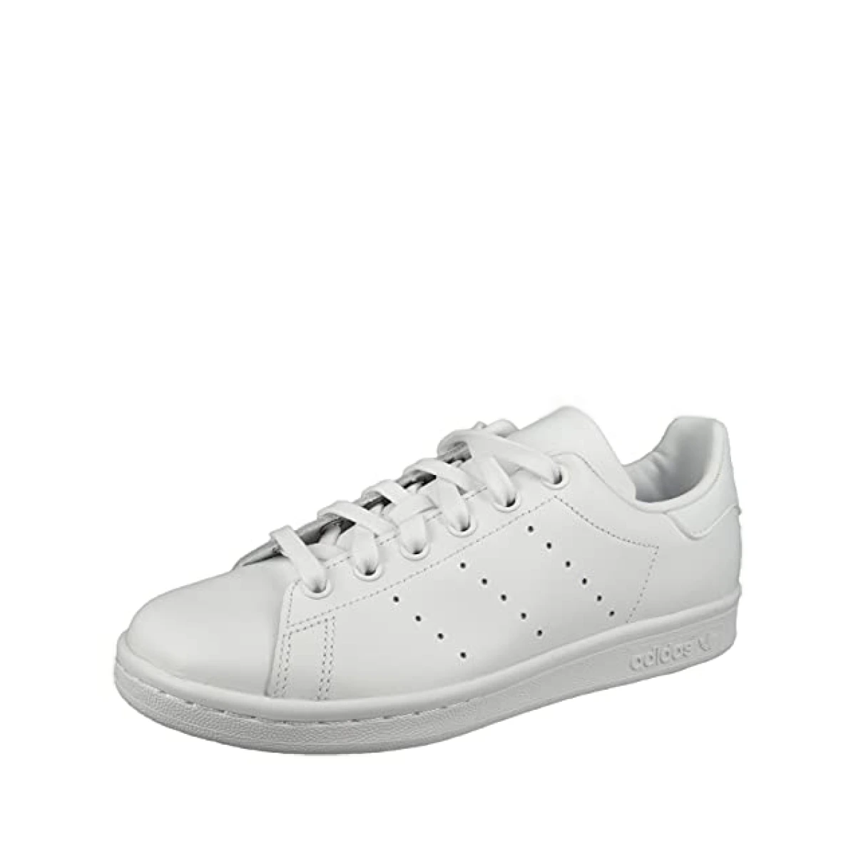 Adidas Originals Men's Stan Smith Leather White/Navy Athletic Sneakers, White