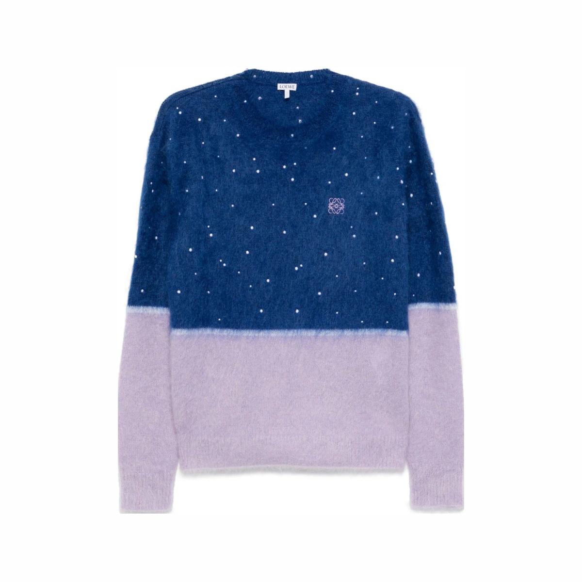 Brushed-effect sweater - Blue