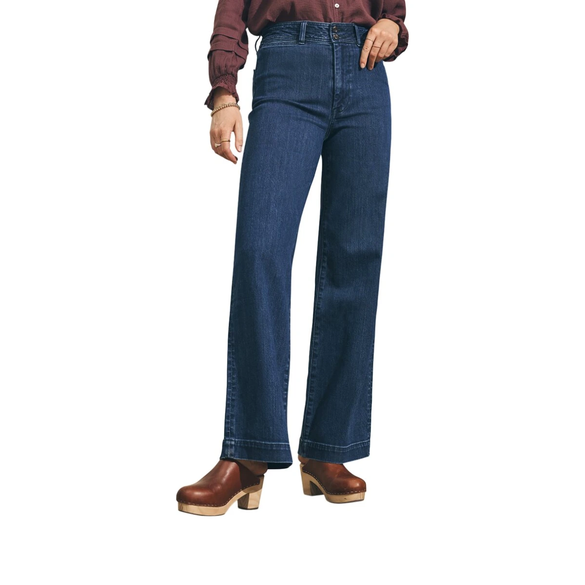 Faherty 여성 Denim Wide Leg Pant