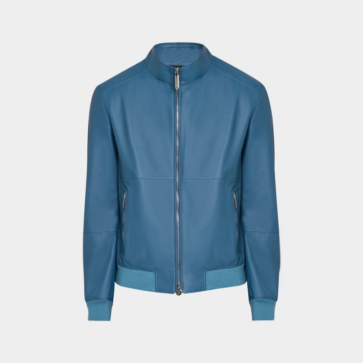 Men's Leather Full-Zip Blouson Jacket