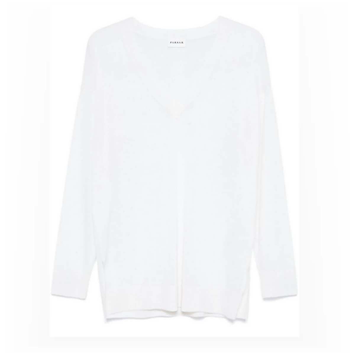 V-neck sweater - White