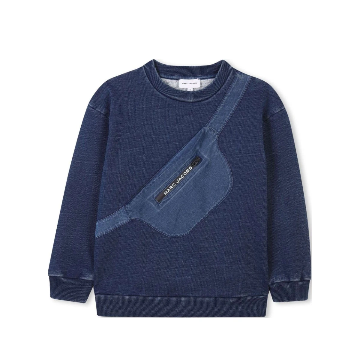 3D zipped pocket sweatshirt - Blue