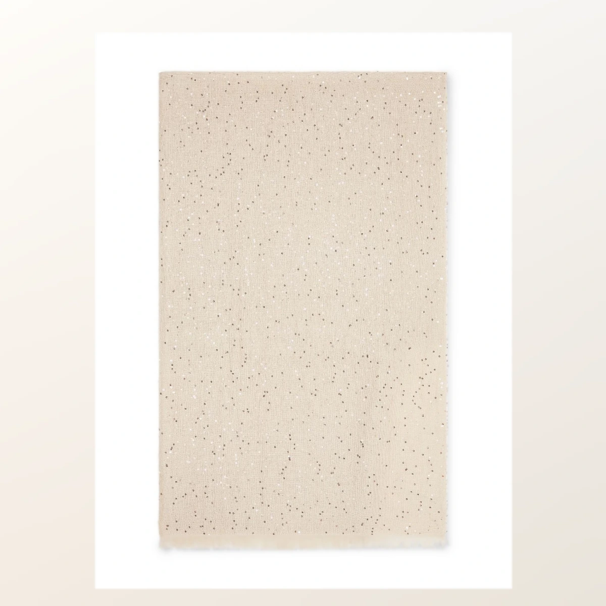 Sequin-embellished scarf - Neutrals