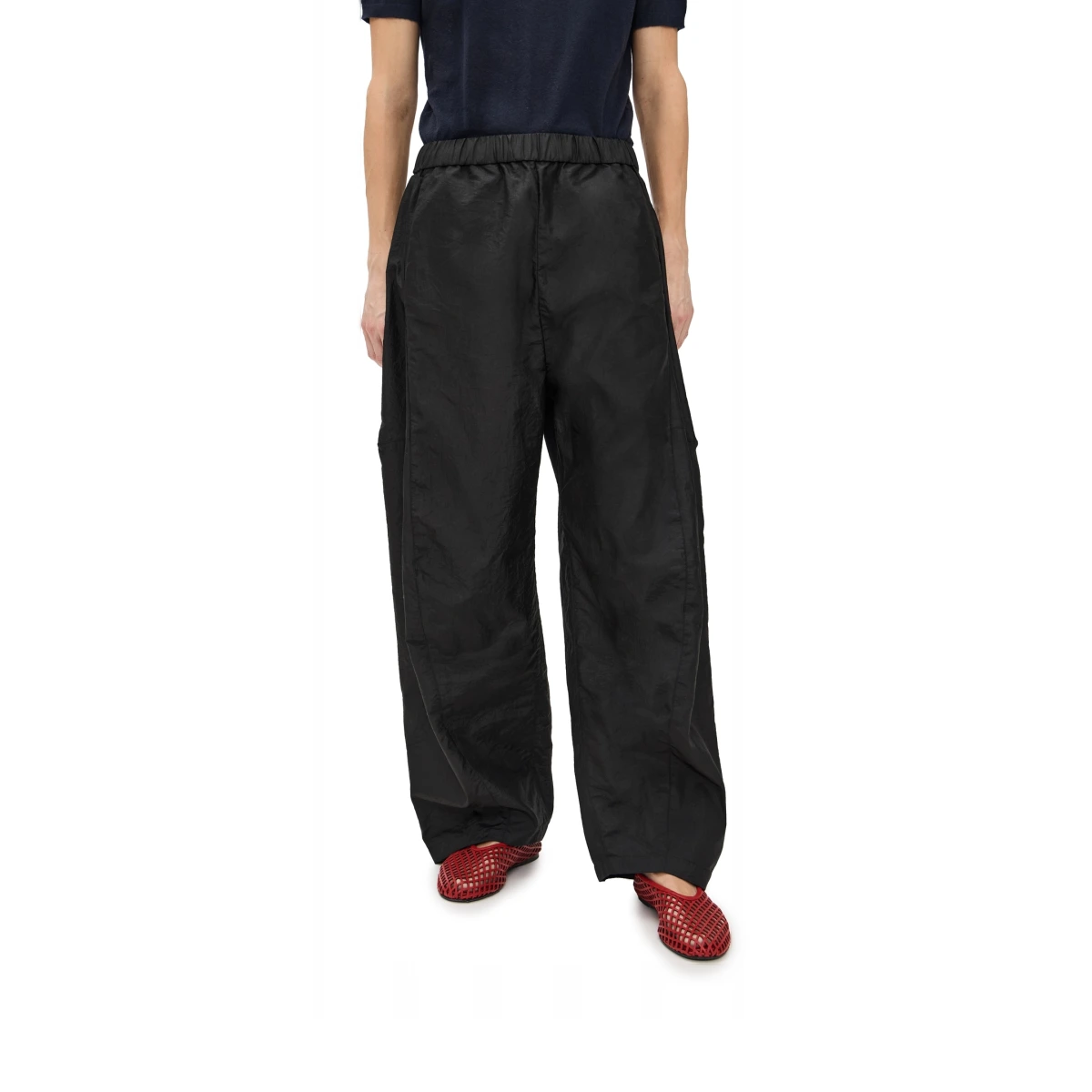Petite Crispy Nylon Winslow Pants Black