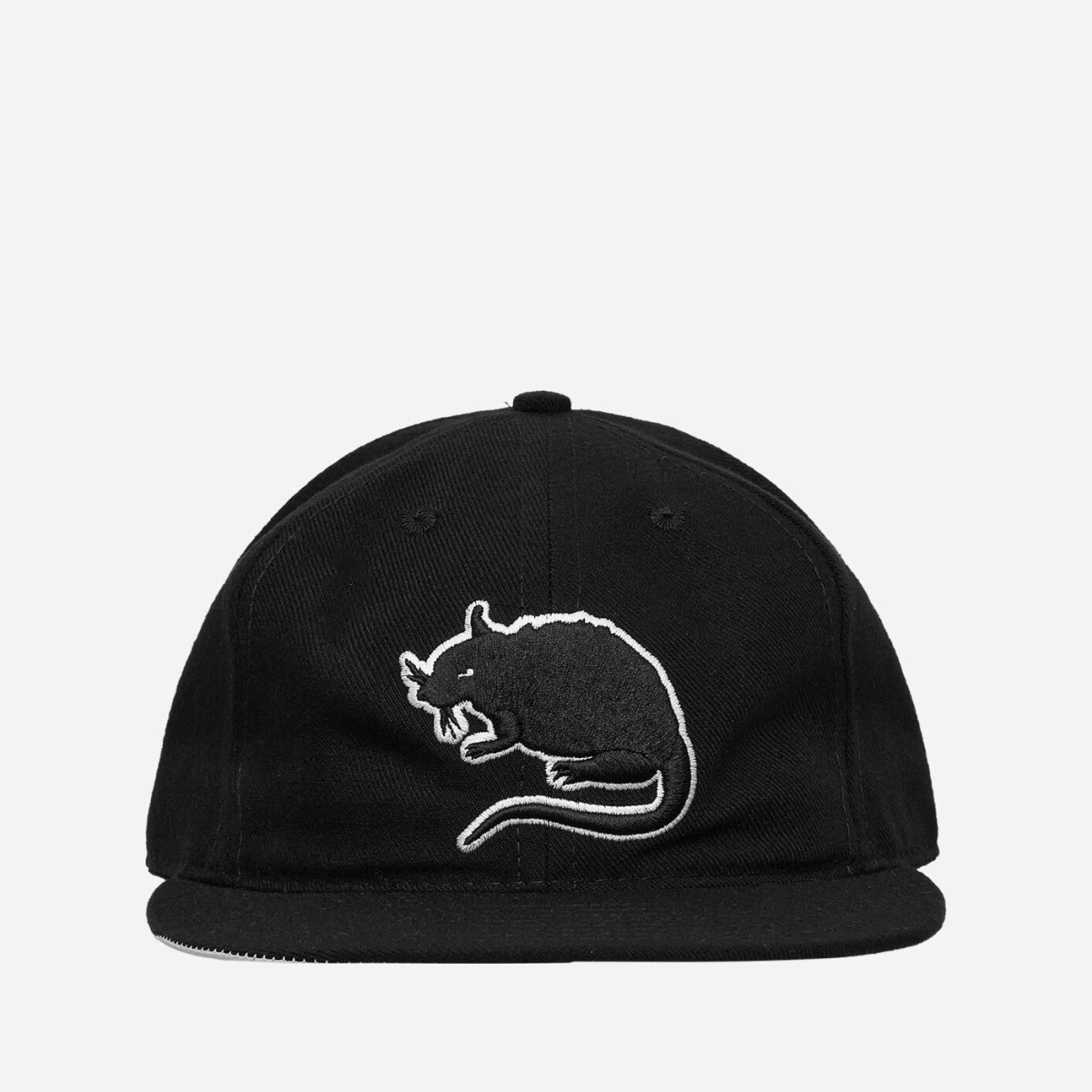 Rat Logo Fitted Hat Black