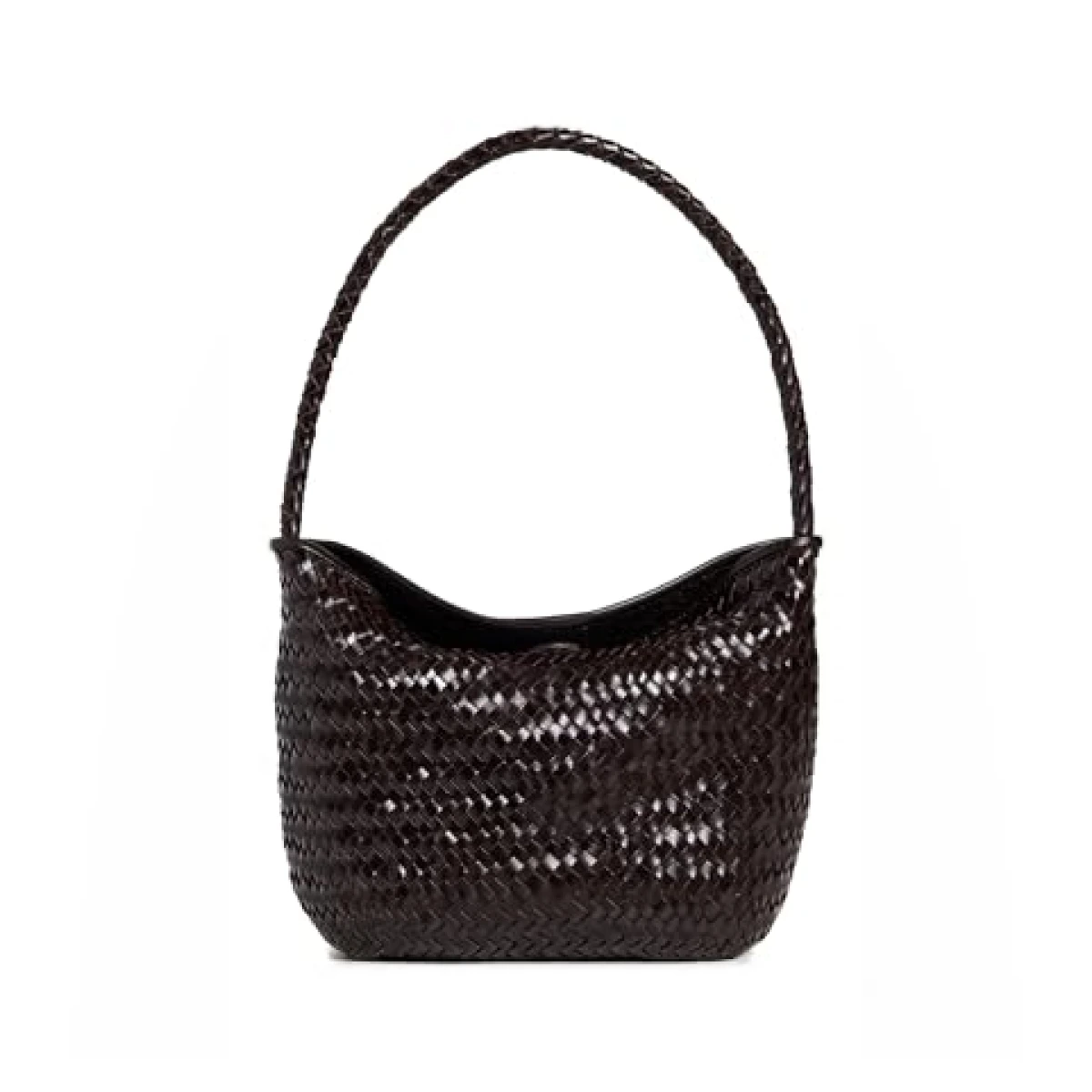 Madewell Women's Woven Shoulder Bag, Coffee Bean, Brown, One Size