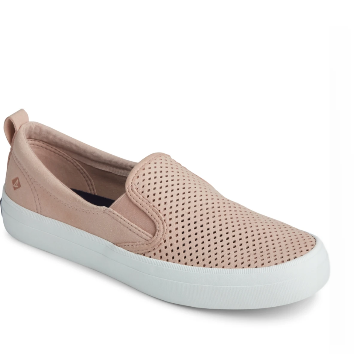 Women's Crest Twin Gore Perforated Slip On Sneakers, Created for Macy's - Rose Dust