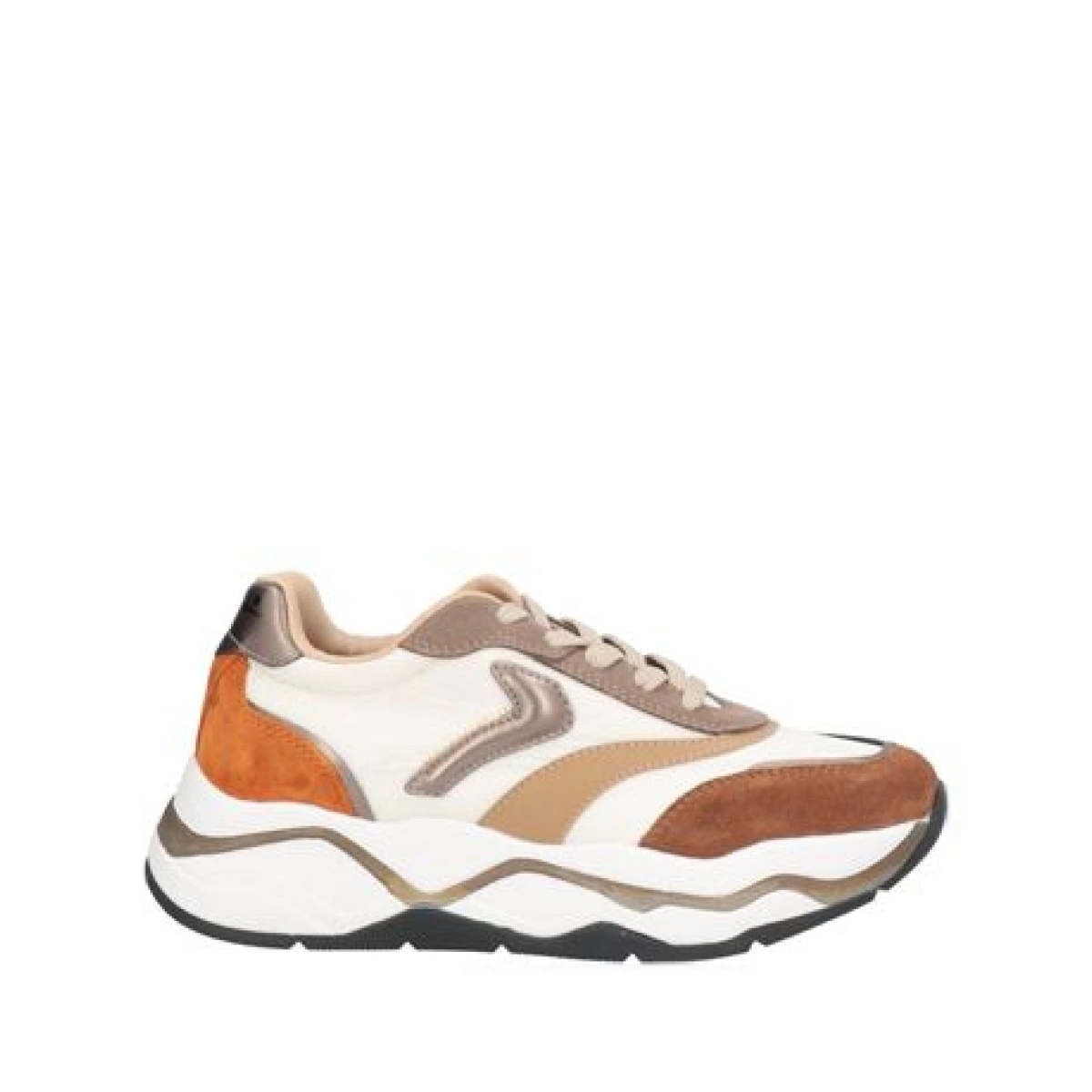 Voile Blanche Woman Sneakers Off white Size 6 Leather, Textile fibers