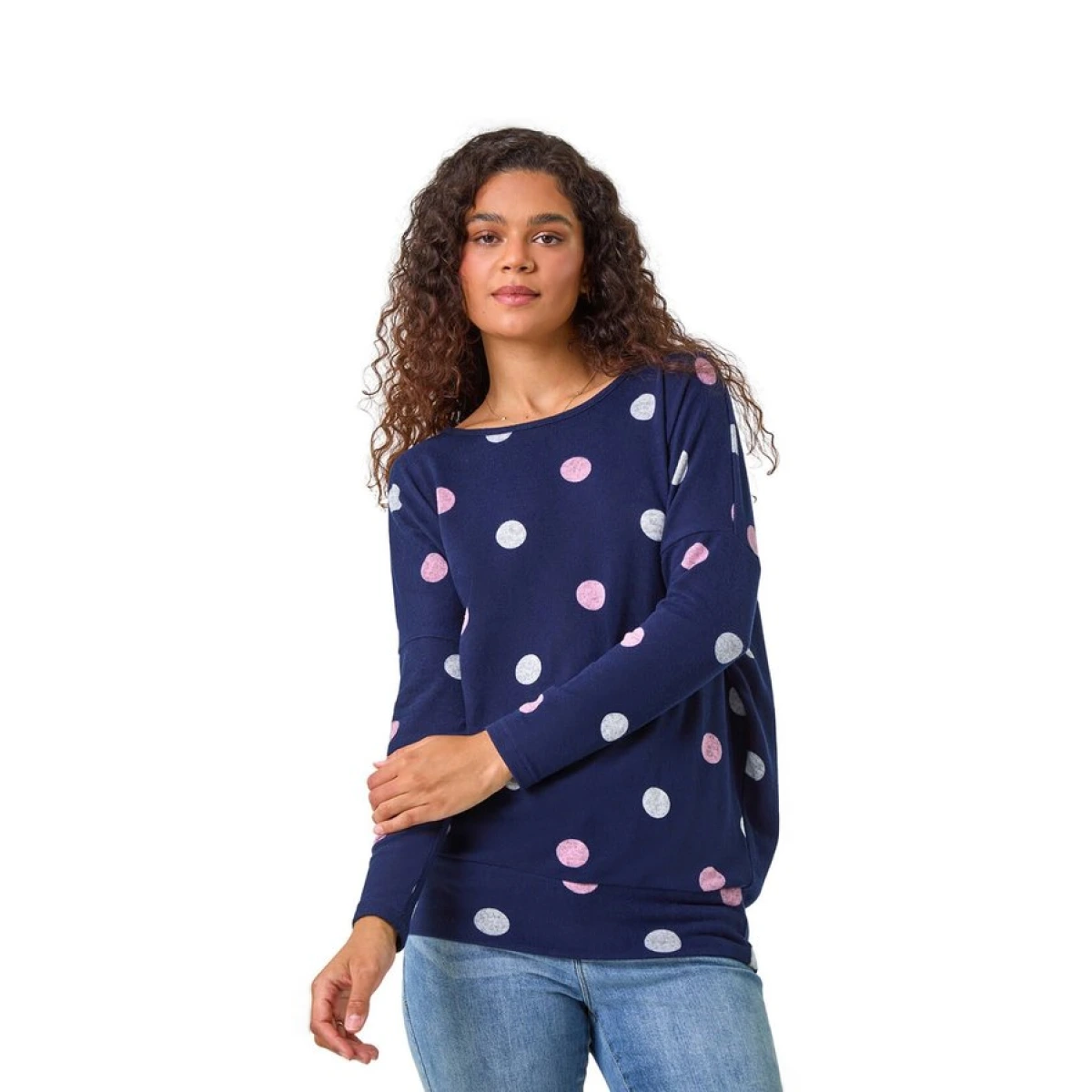 Spot Print Snit Top