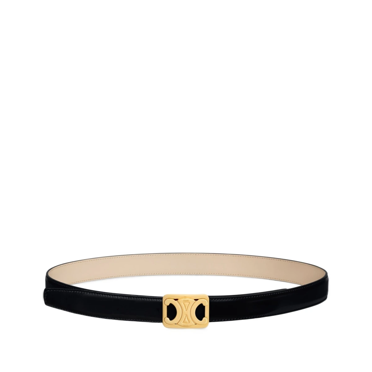 MEDIUM REVERSIBLE FRAMED TRIOMPHE BELT IN TAURILLON
