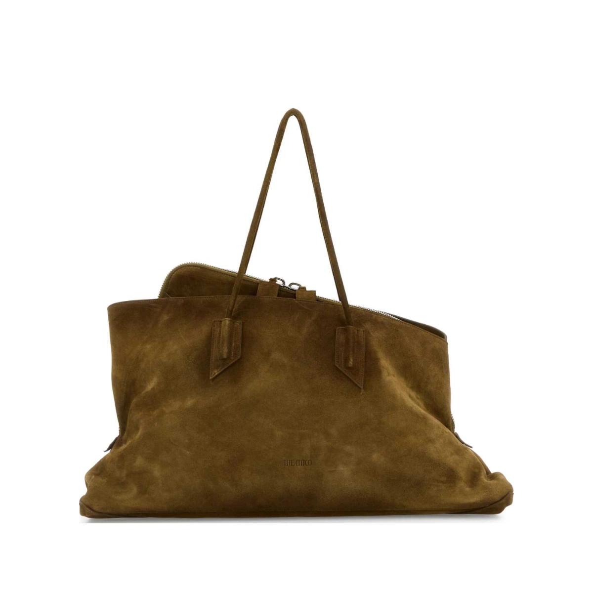 Khaki Suede Large La Passeggiata Shopping Bag