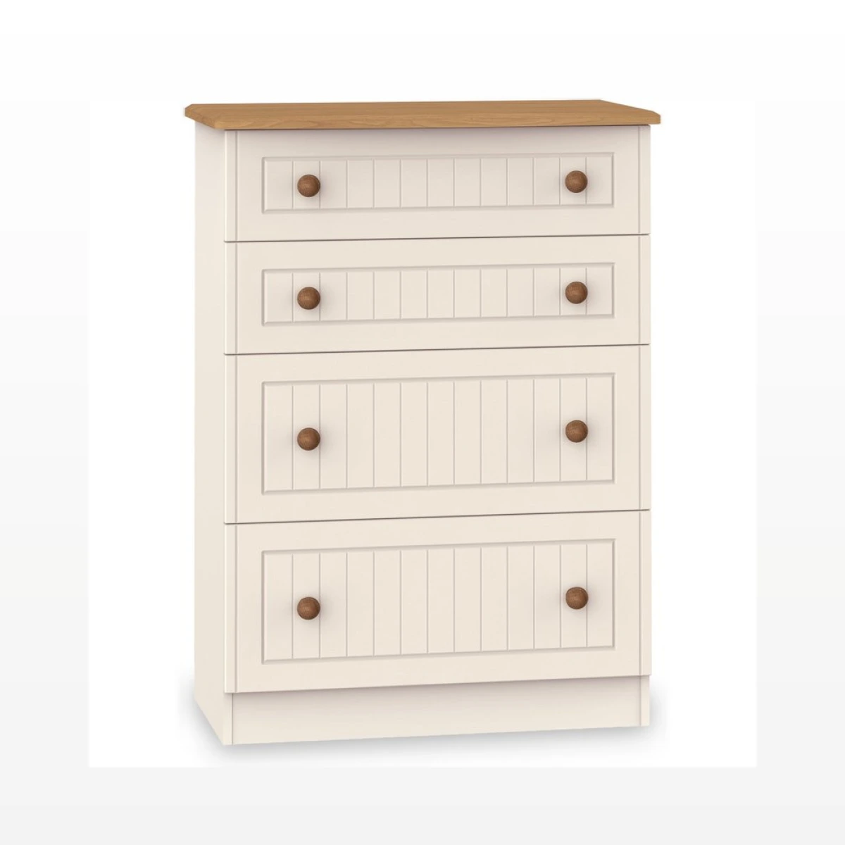 Brixham Country Cream Deep 4 Drawer Storage Chest | Roseland