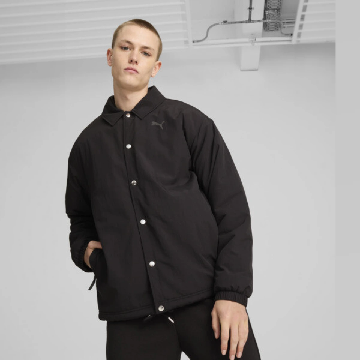 PUMA Men's Coach Jacket in Black