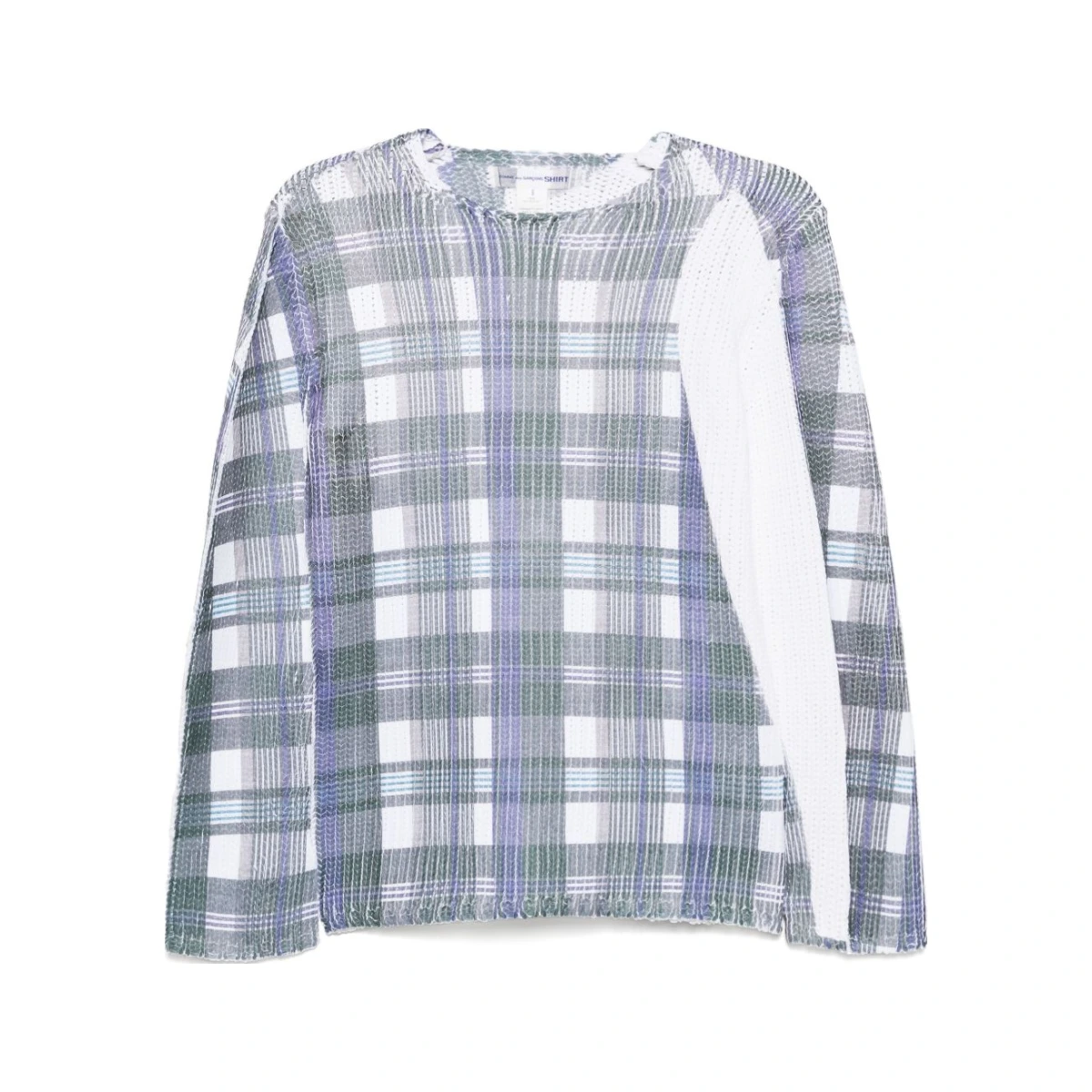 Comme Des Garçons Shirt tartan check-print jumper - Blue