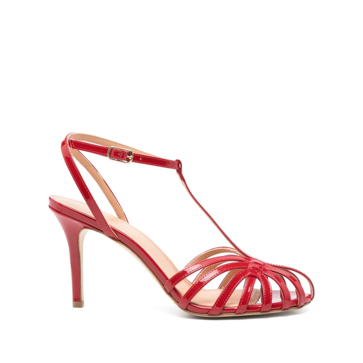 The Seller 80mm leather sandals - Red