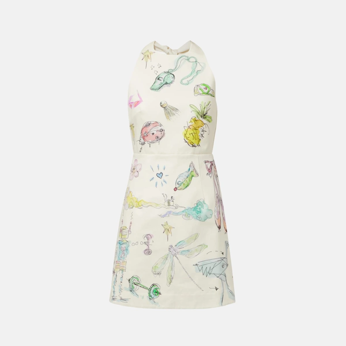 Alemais Court printed cotton minidress