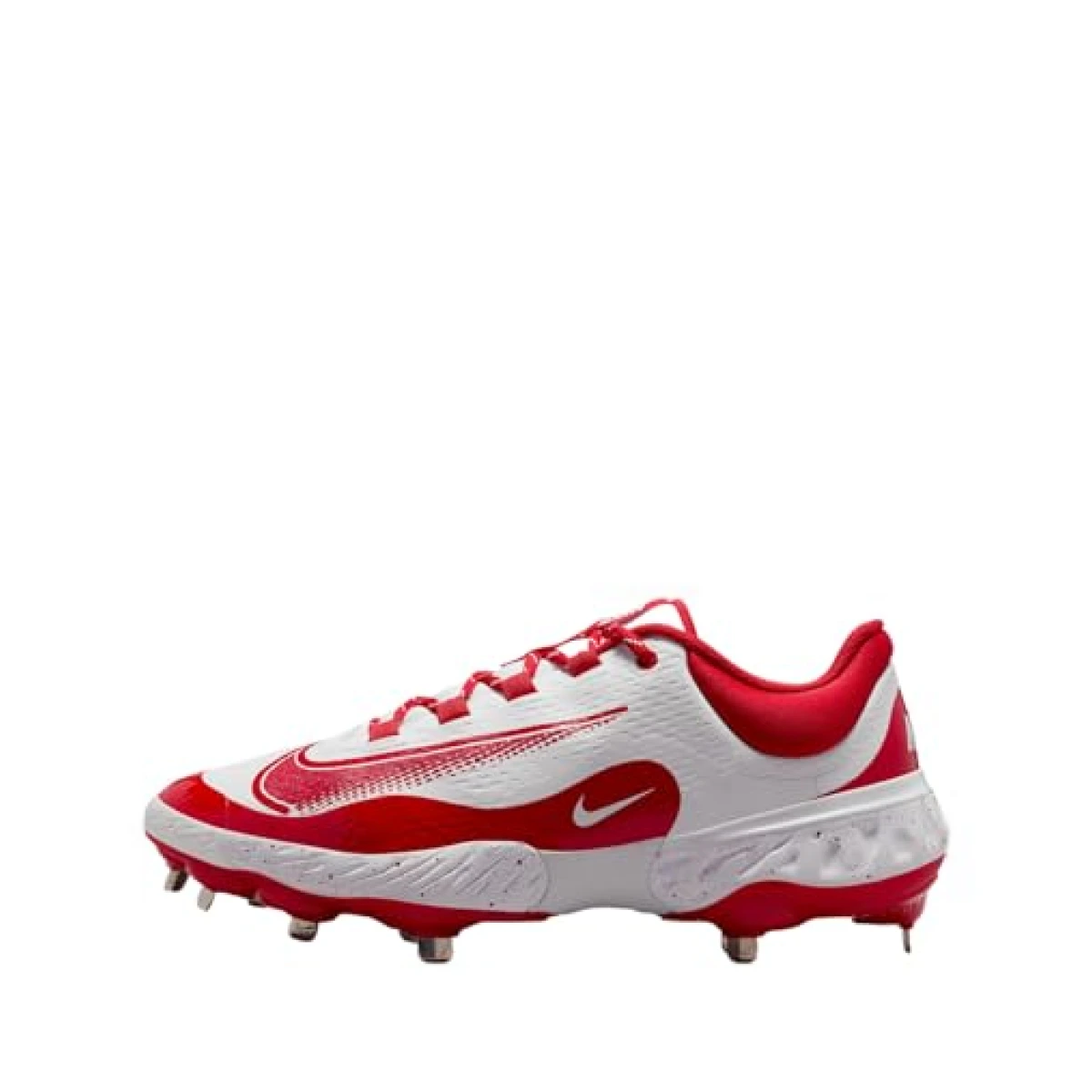 Nike Alpha Huarache Elite 4 Low FD2745-100 White-Wolf Grey-Black Men's Metal Baseball Cleats