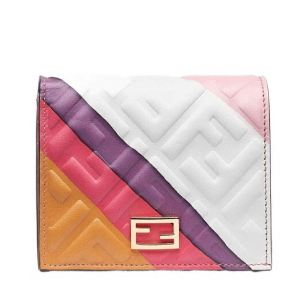 White nappa leather wallet