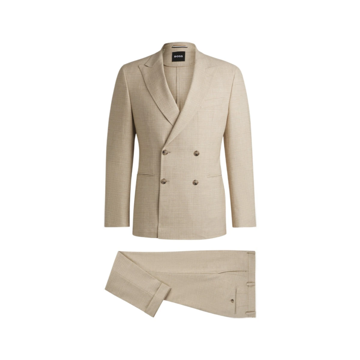 Tweed double-breasted suit