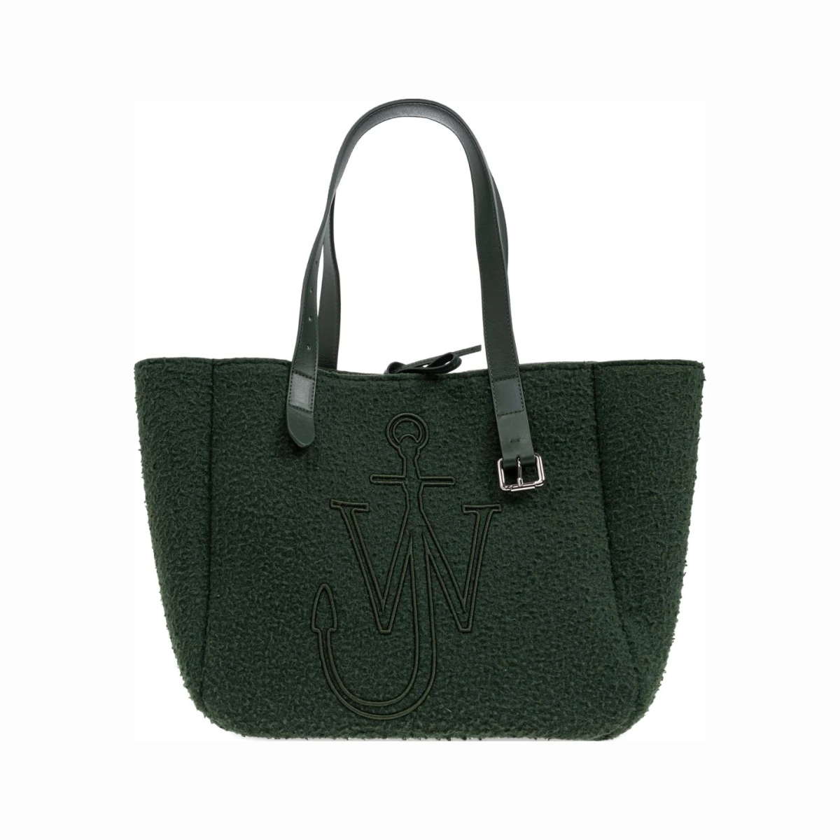 Embossed-logo tote bag - Green