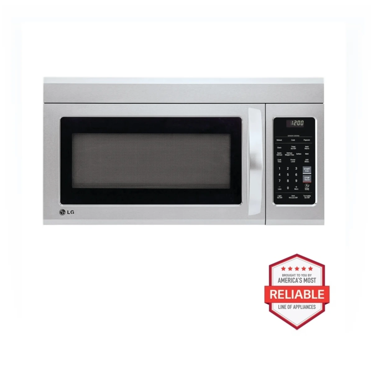 LG Over-the-Range Microwave Oven with EasyClean®, Print Proof Stainless Steel, 1.. ft