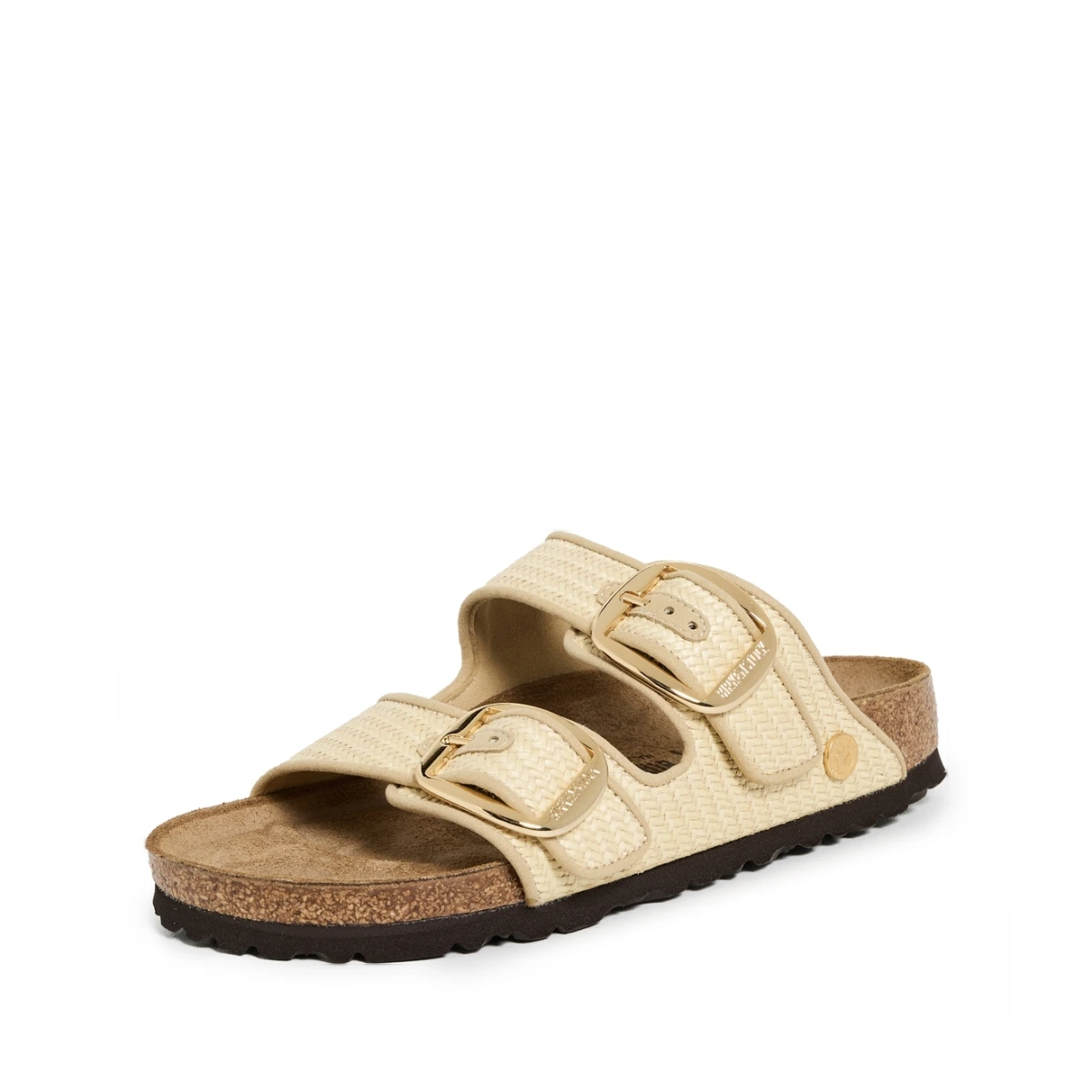 Arizona Big Buckle Raffia Sandals Natural